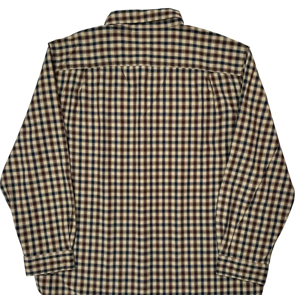 Carhartt Checked Flannel Shirt - XL Beige Cotton - Image 8