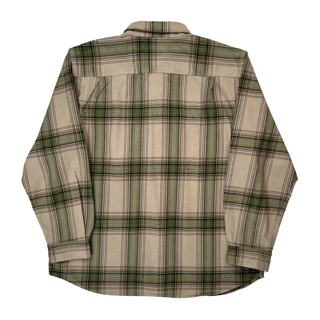 Carhartt Checked Flannel Shirt - XL Beige Cotton - Image 2