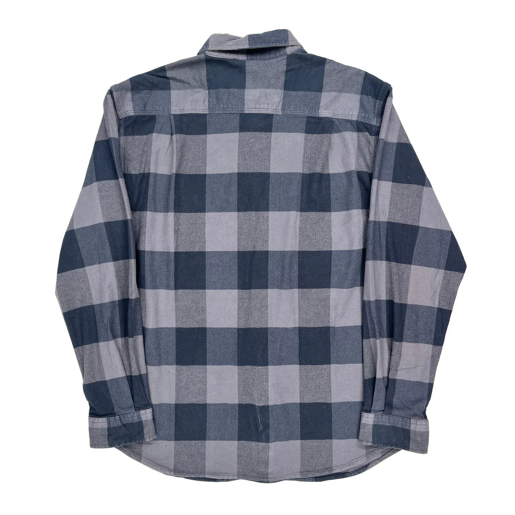 Carhartt Checked Flannel Shirt - Large Blue Cotton - Image 2