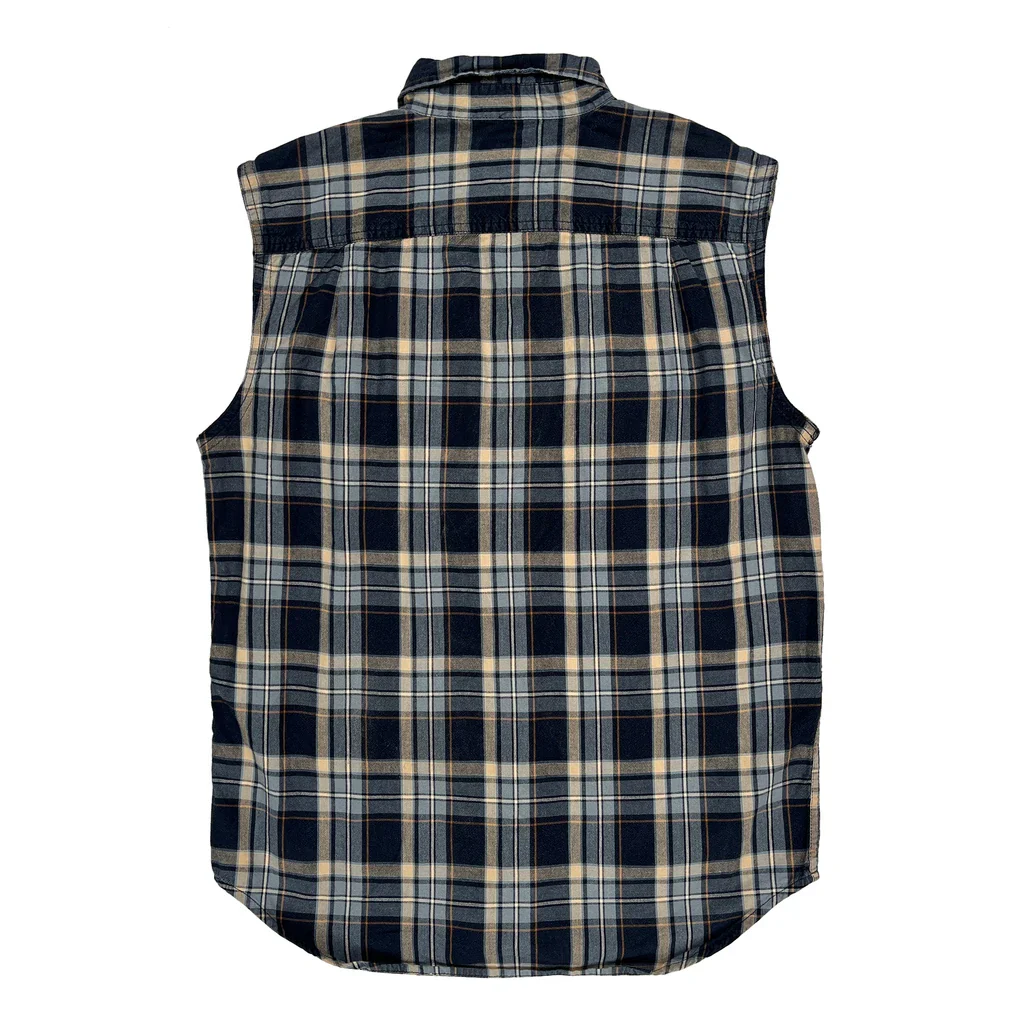 Carhartt Checked Flannel Shirt - Medium Blue Cotton - Image 2