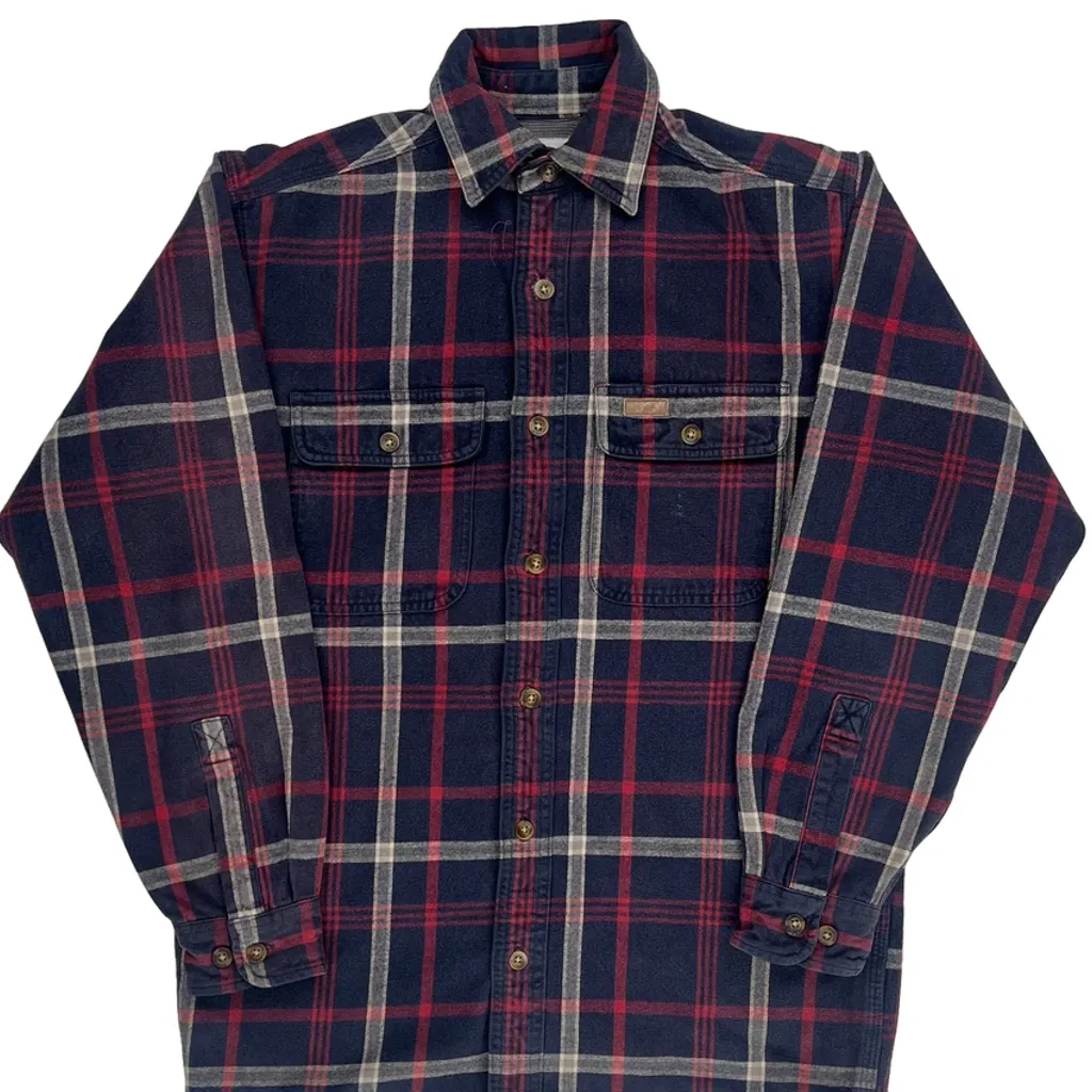 Carhartt Checked Flannel Shirt - Small Blue Cotton - Image 4