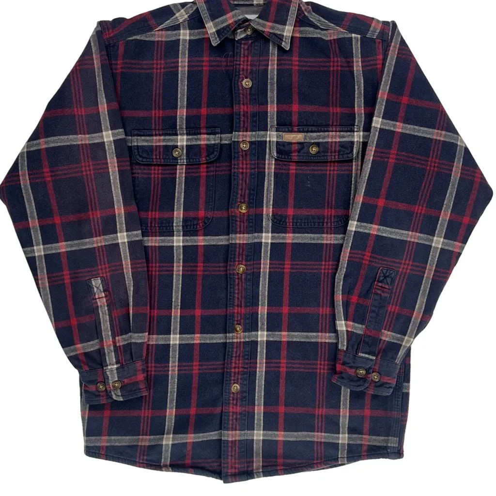 Carhartt Checked Flannel Shirt - Small Blue Cotton - Image 5
