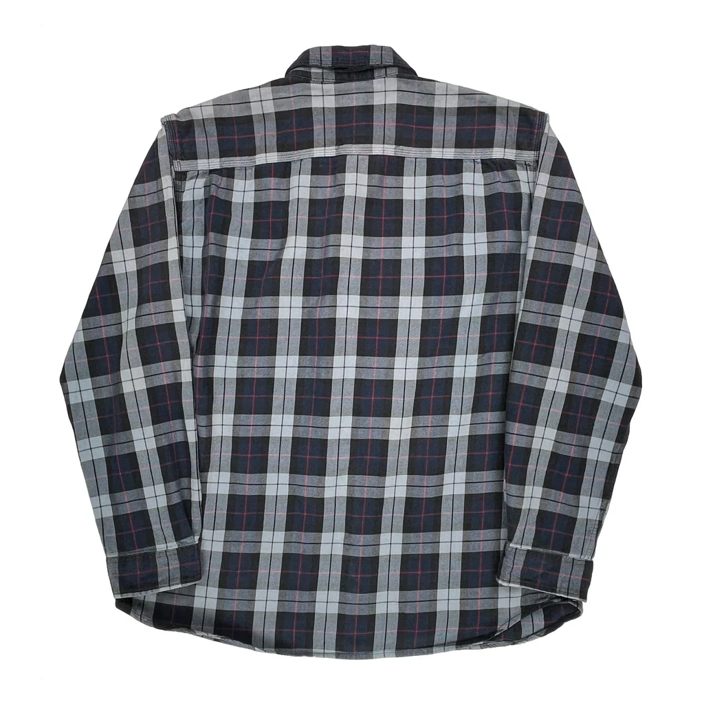 Carhartt Checked Flannel Shirt - XL Blue Cotton - Image 2