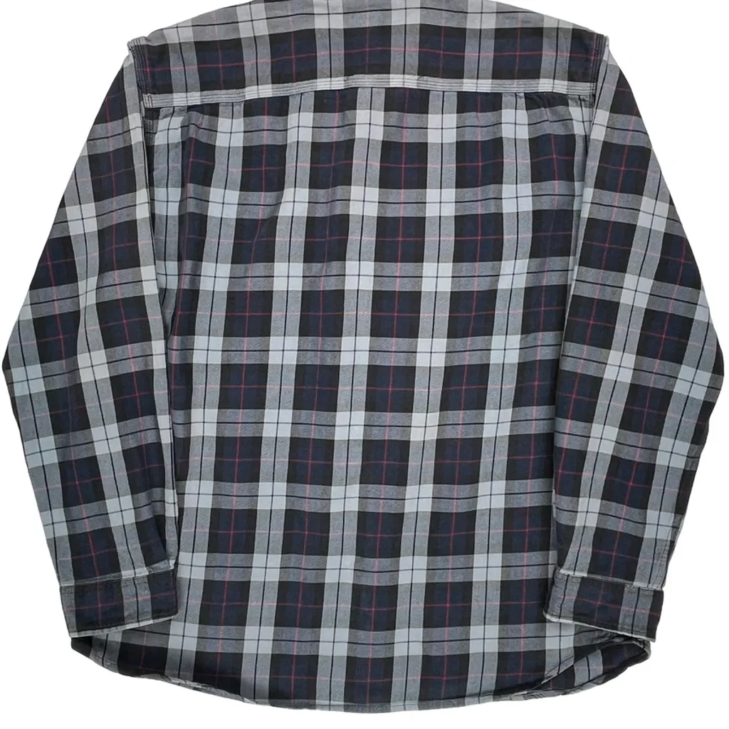 Carhartt Checked Flannel Shirt - XL Blue Cotton - Image 6