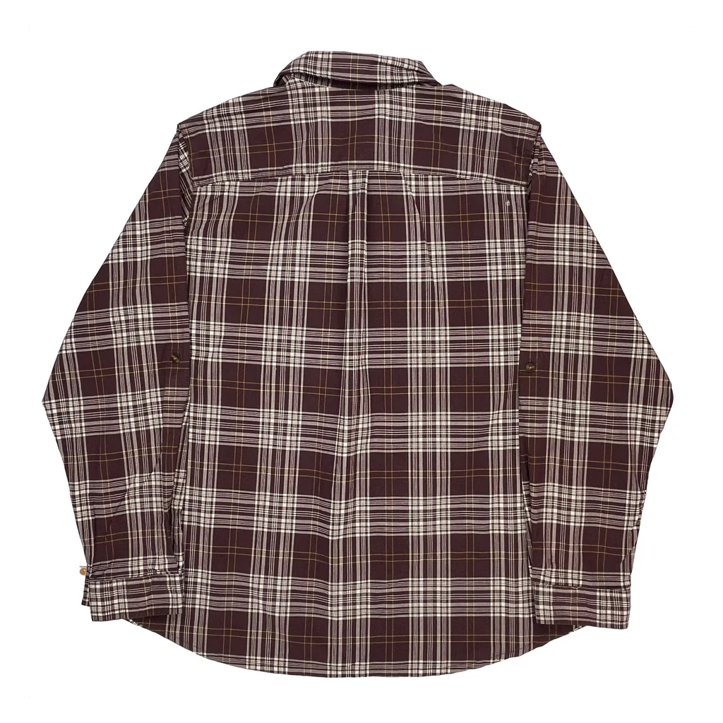 Carhartt Checked Flannel Shirt - 2XL Brown Cotton - Image 2
