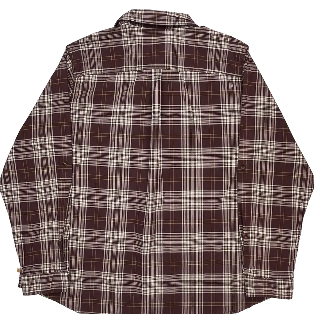 Carhartt Checked Flannel Shirt - 2XL Brown Cotton - Image 6