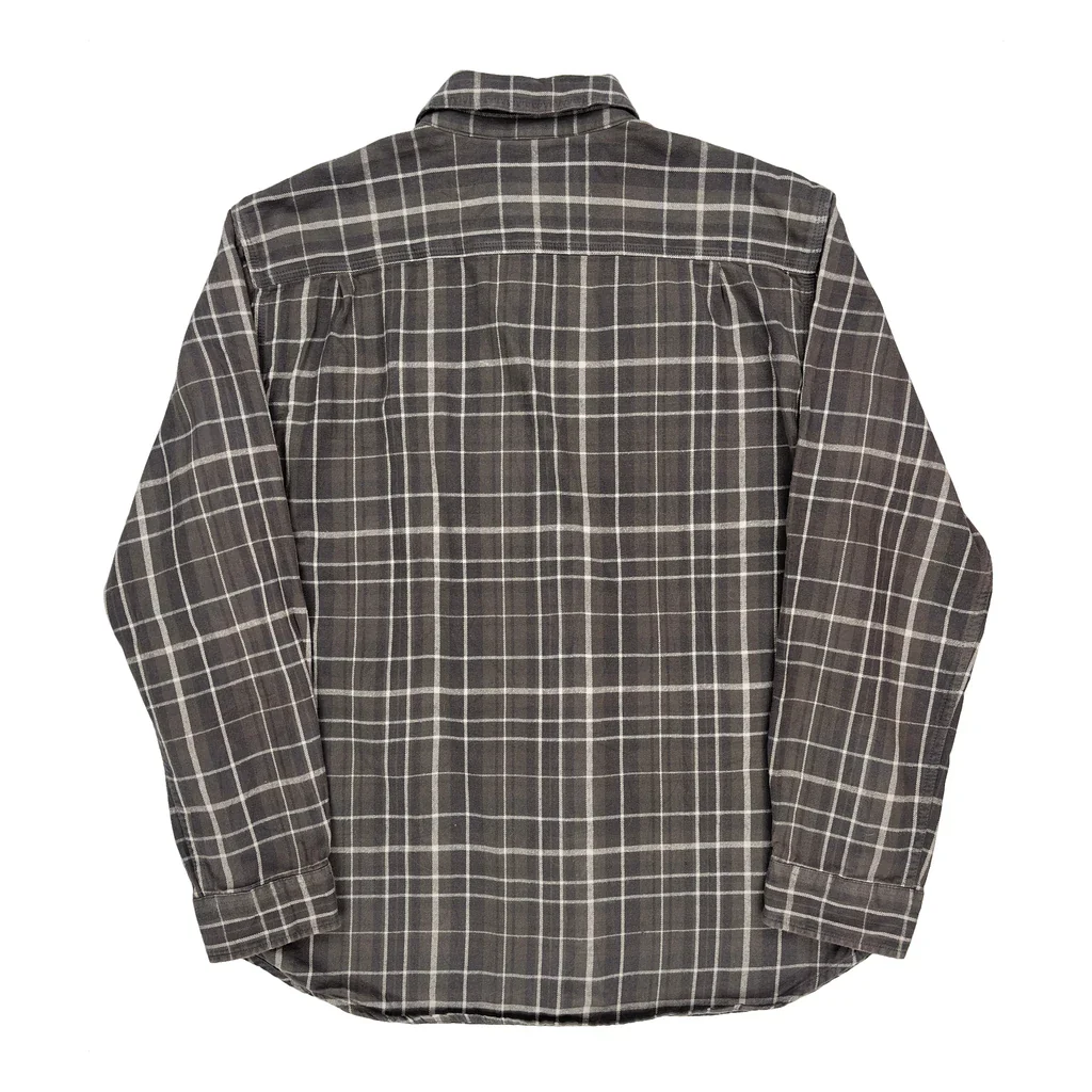 Carhartt Checked Flannel Shirt - XL Gray Cotton - Image 2