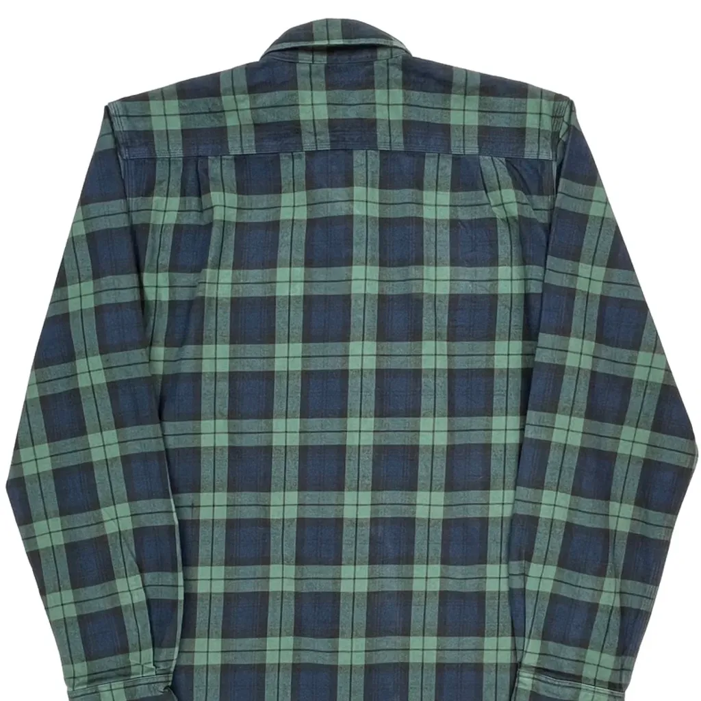 Carhartt Checked Flannel Shirt - Large Green Cotton - Image 6
