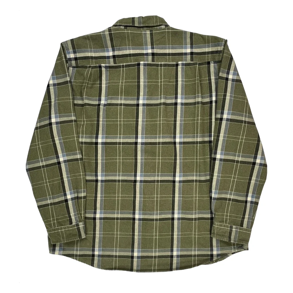 Carhartt Checked Flannel Shirt - 2XL Green Cotton - Image 2