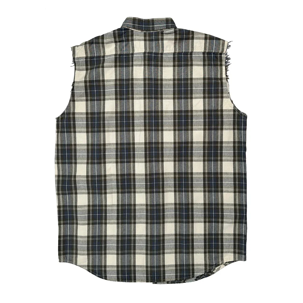 Carhartt Checked Flannel Shirt - Large Grey Cotton - Image 2
