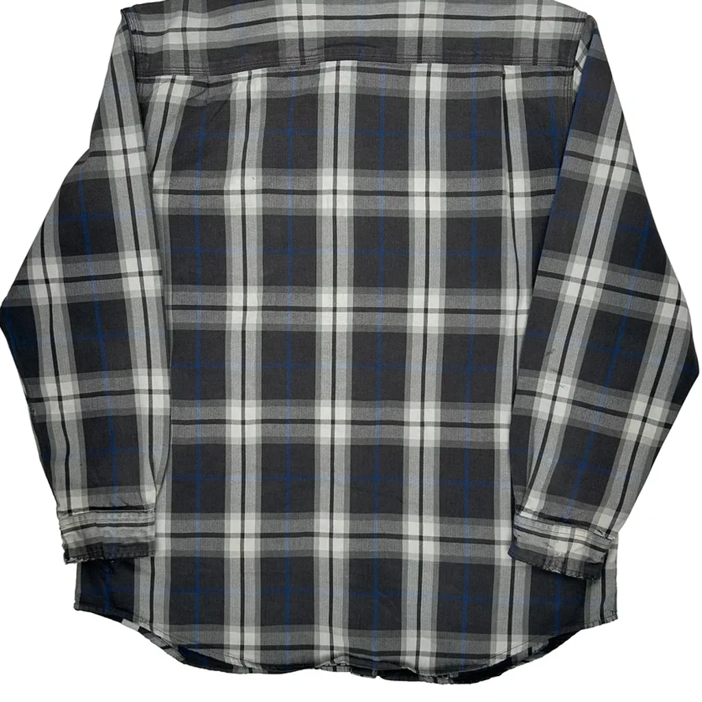 Carhartt Checked Flannel Shirt - XL Grey Cotton - Image 6