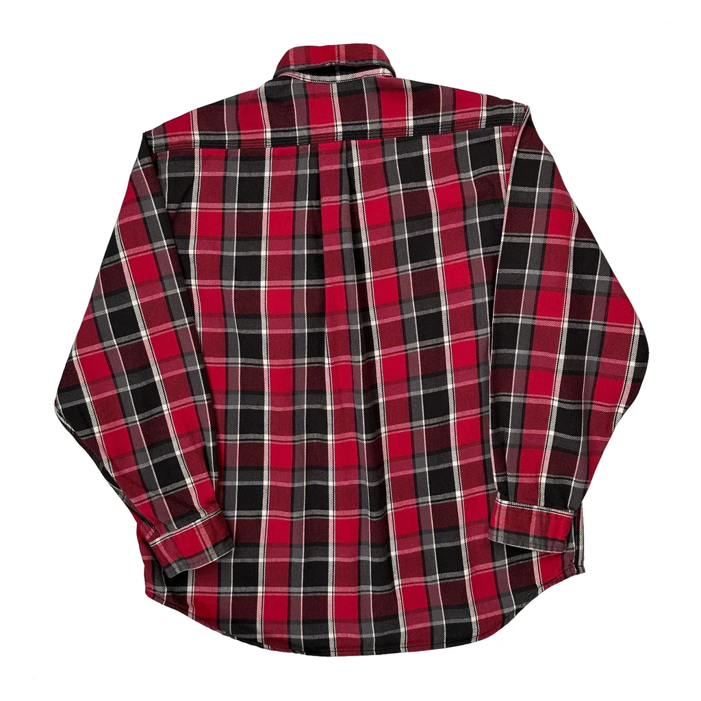 Carhartt Checked Flannel Shirt - Medium Red Cotton - Image 2