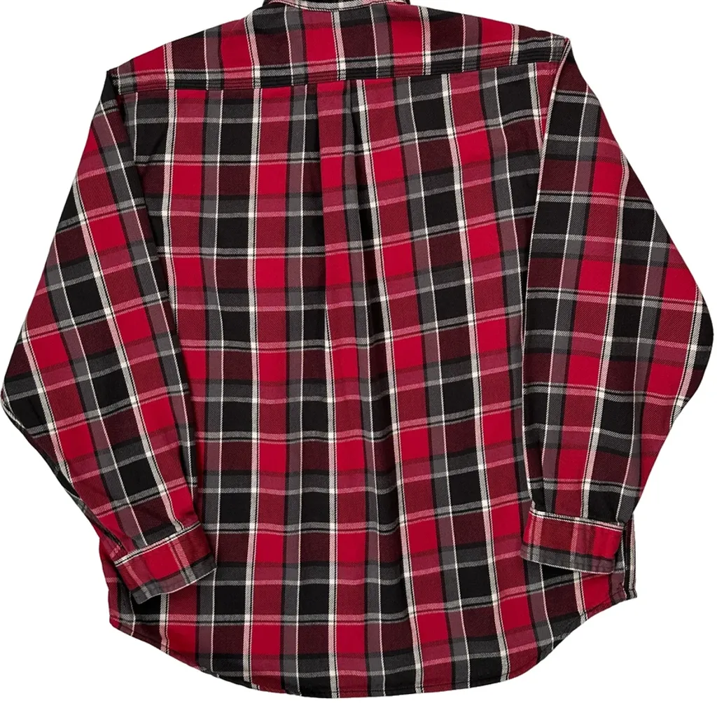 Carhartt Checked Flannel Shirt - Medium Red Cotton - Image 7
