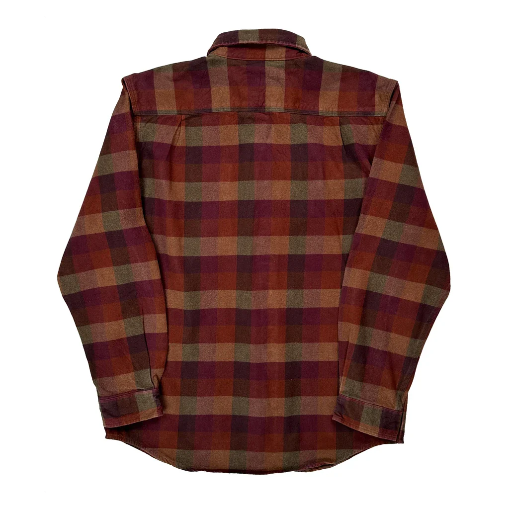 Carhartt Checked Flannel Shirt - Medium Red Cotton - Image 2