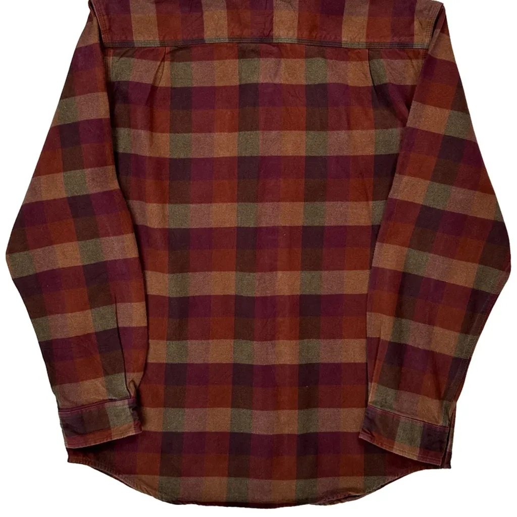 Carhartt Checked Flannel Shirt - Medium Red Cotton - Image 7