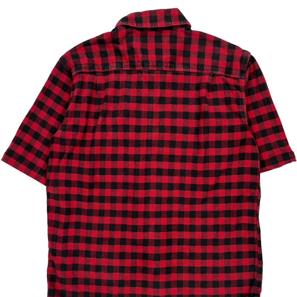 Carhartt Checked Flannel Shirt - Medium Red Cotton - Image 7