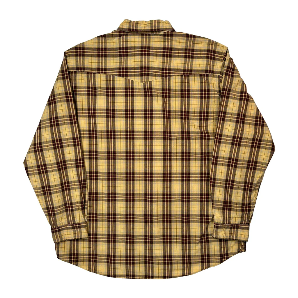 Carhartt Checked Flannel Shirt - XL Yellow Cotton - Image 2