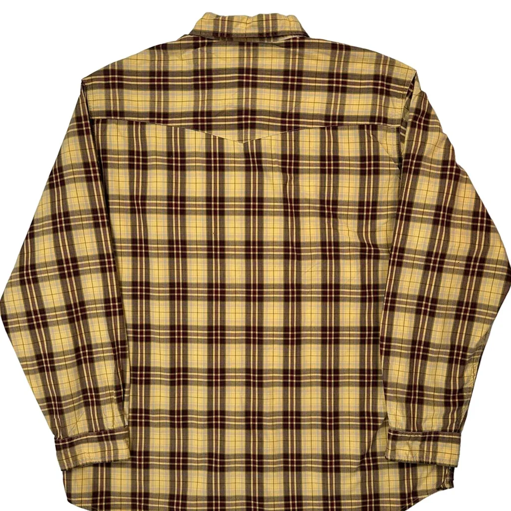Carhartt Checked Flannel Shirt - XL Yellow Cotton - Image 8