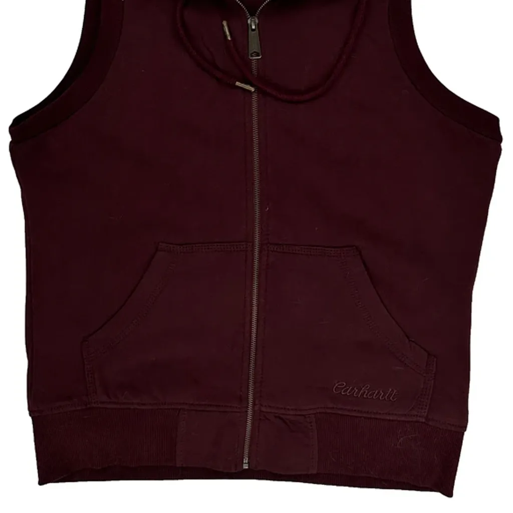 Carhartt Fleece Gilet - Medium Burgundy Cotton - Image 4