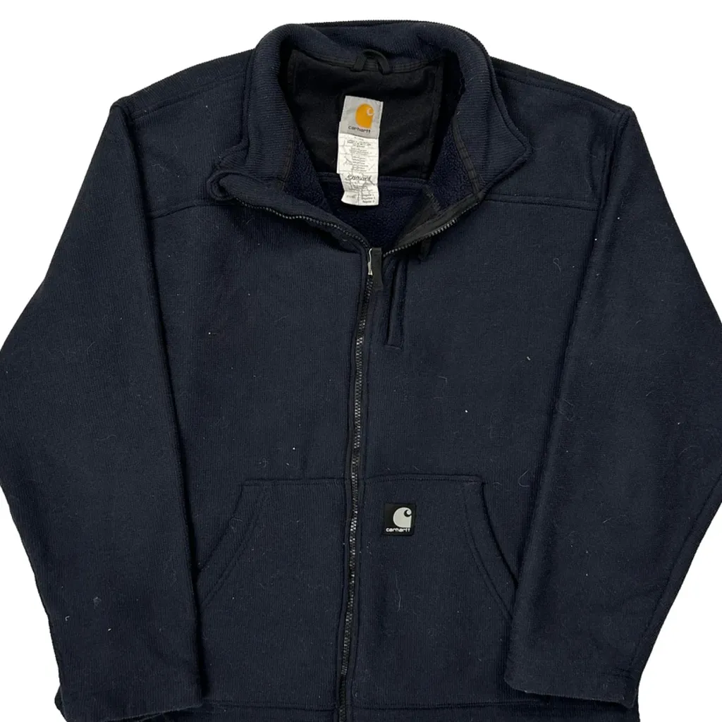 Carhartt Fleece Jacket - Large Navy Polyester - Image 5
