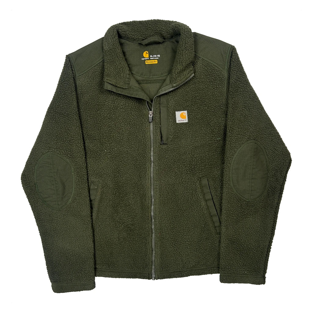 Carhartt Fleece Jacket - XL Green Polyester - Image 2