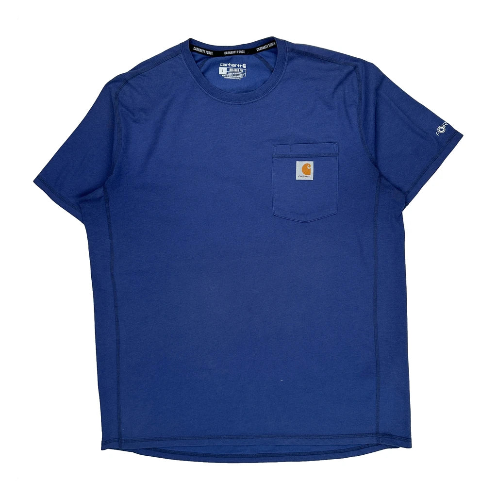 Carhartt Force Carhartt T-Shirt - Large Blue Cotton