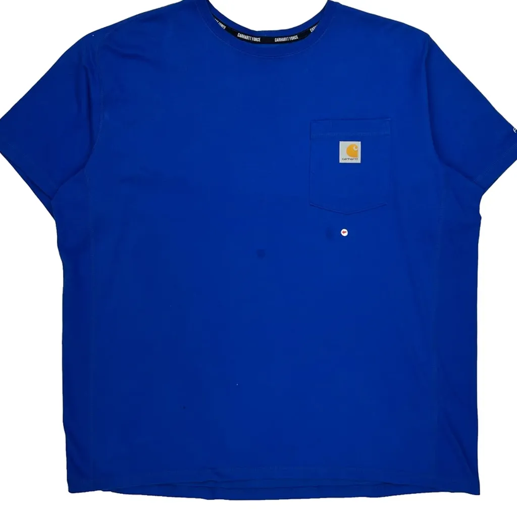 Carhartt Force Carhartt T-Shirt - XL Blue Cotton - Image 8