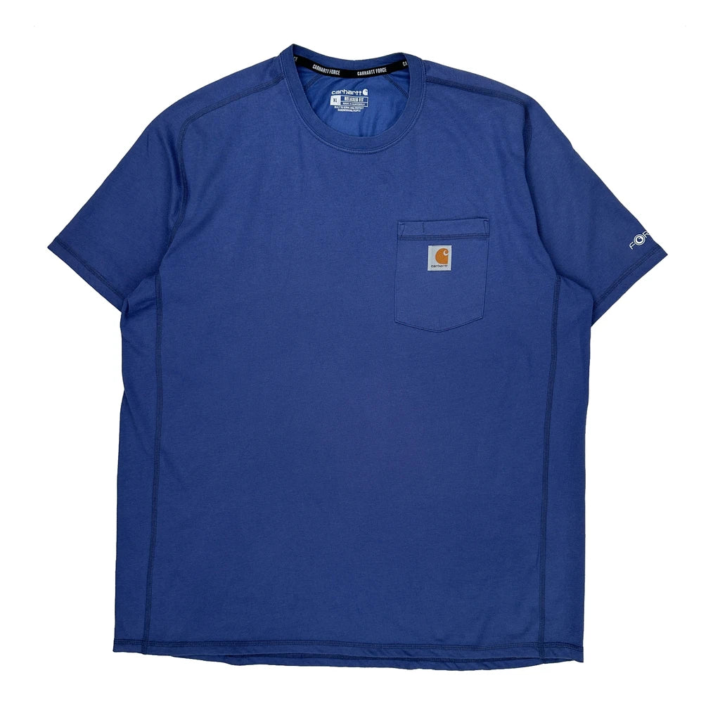 Carhartt Force Carhartt T-Shirt - XL Blue Cotton