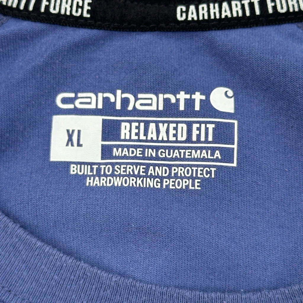 Carhartt Force Carhartt T-Shirt - XL Blue Cotton - Image 3