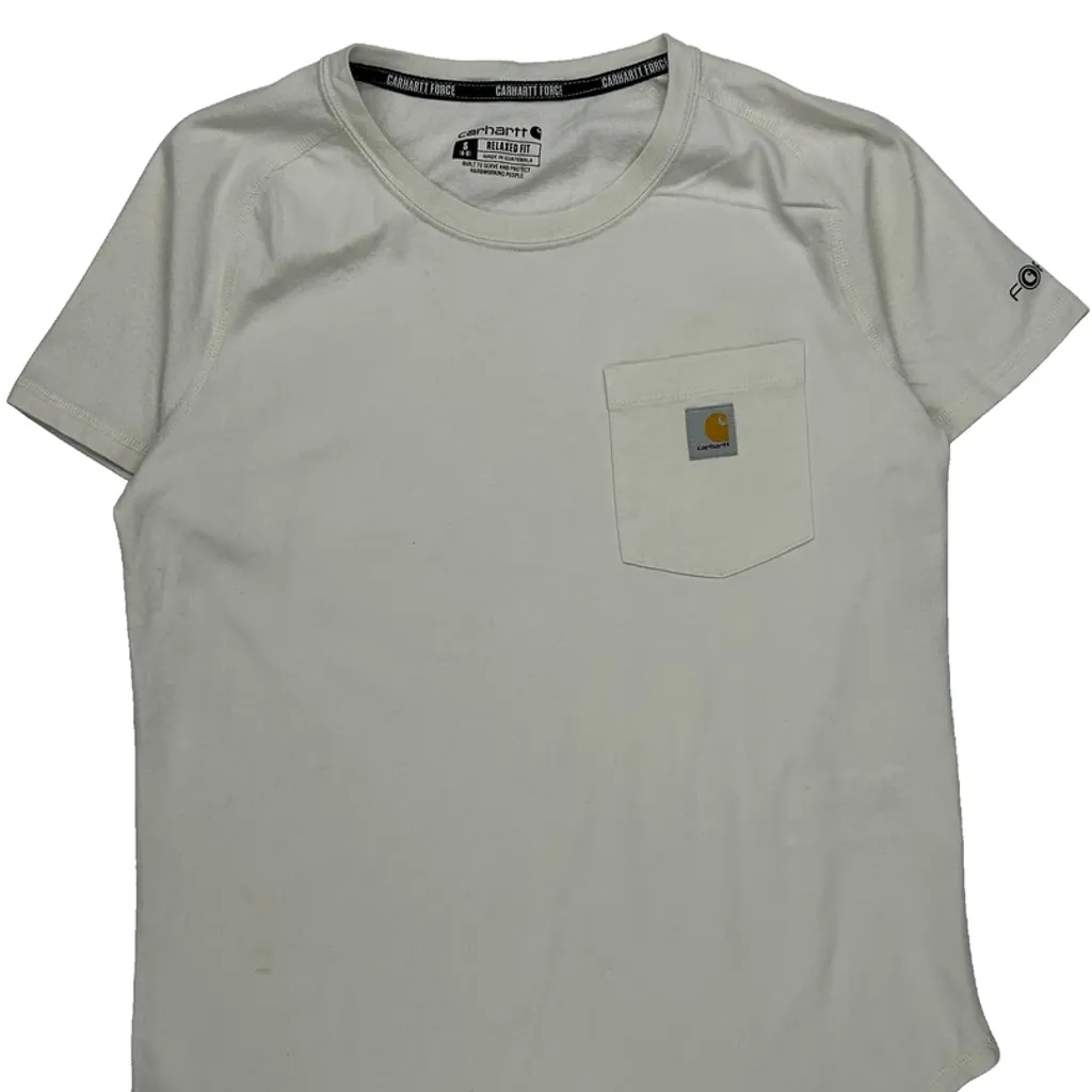 Carhartt Force Carhartt T-Shirt - Small White Cotton - Image 5