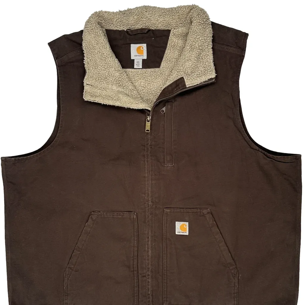 Carhartt Tall Gilet - 2XL Brown Cotton - Image 4