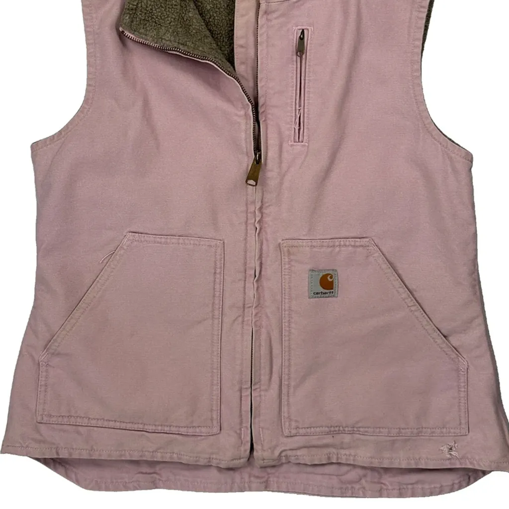 Carhartt Gilet - Medium Pink Cotton - Image 4
