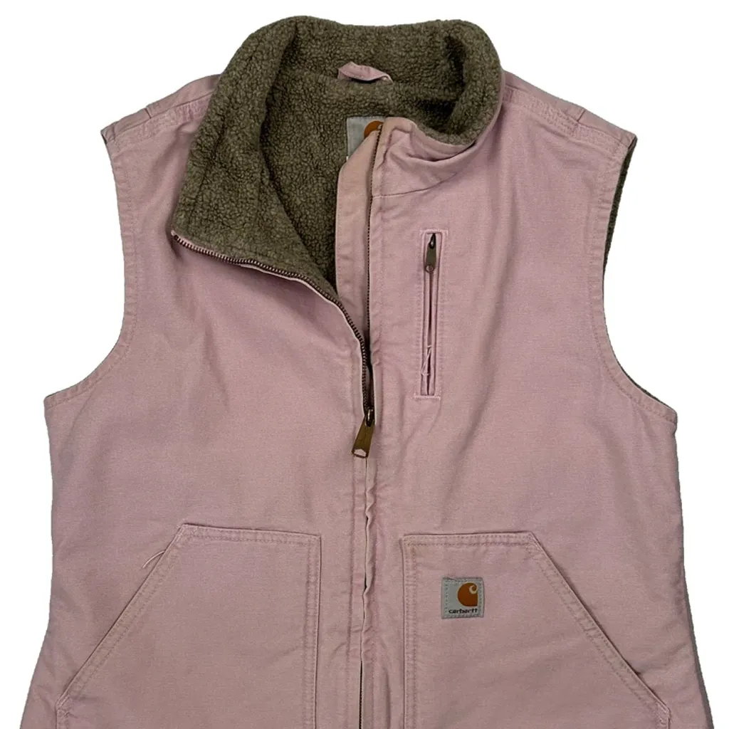 Carhartt Gilet - Medium Pink Cotton - Image 5