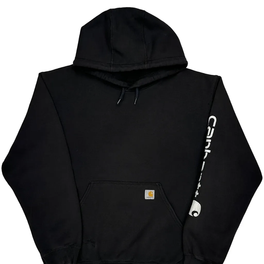 Carhartt Hoodie - Large Black Cotton - Image 4