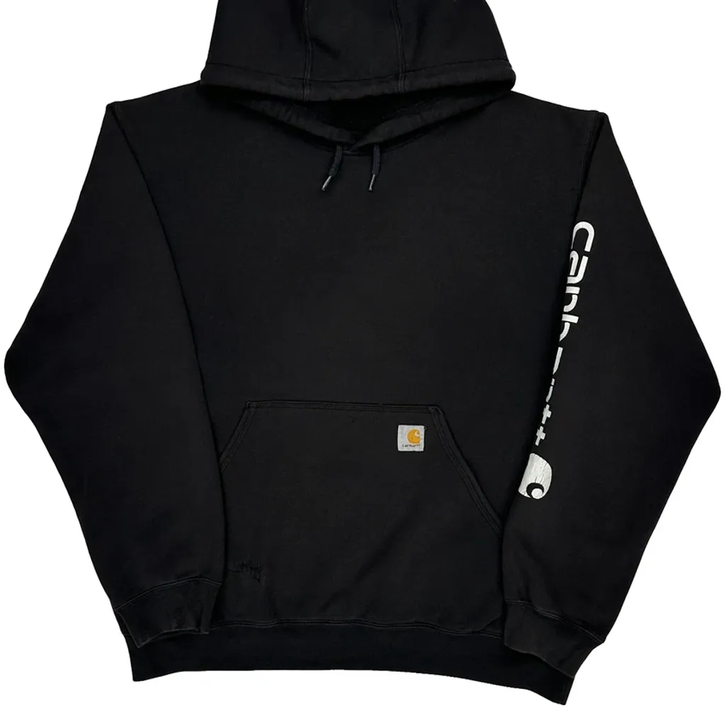 Carhartt Hoodie - Large Black Cotton - Image 5