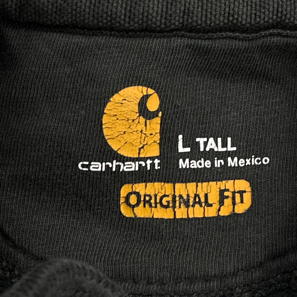 Carhartt Tall Hoodie - Large Black Cotton - Image 3