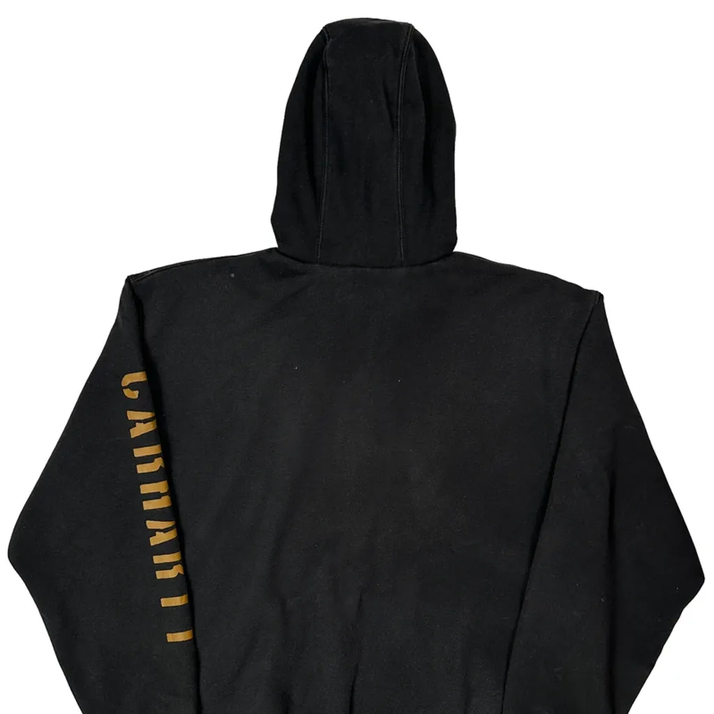 Carhartt Spellout Hoodie - Large Black Cotton - Image 7