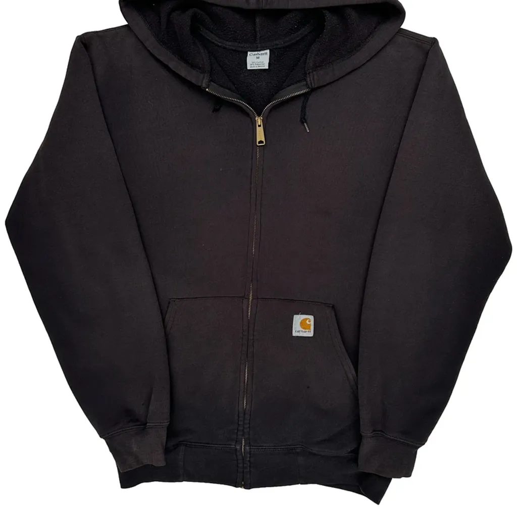 Carhartt Hoodie - Medium Black Cotton Blend - Image 4