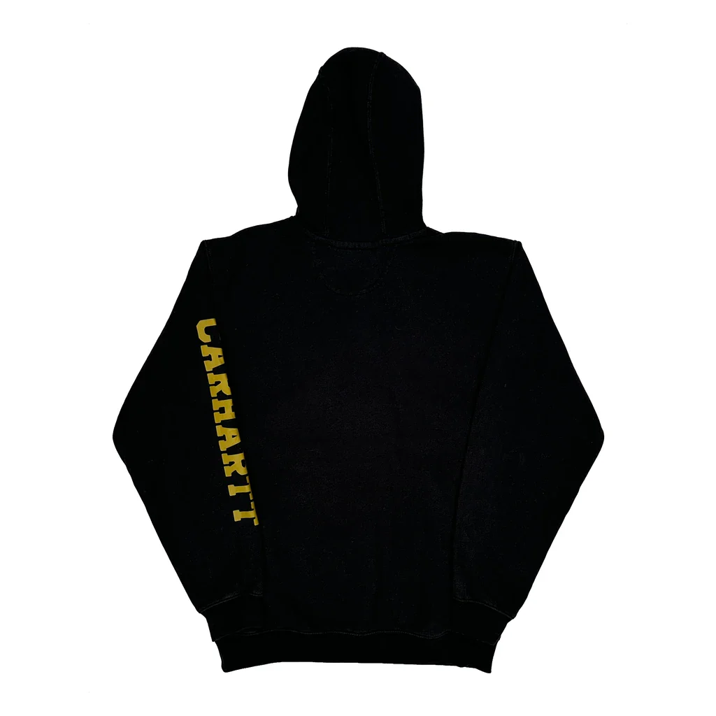 Carhartt Spellout Hoodie - Medium Black Cotton - Image 2