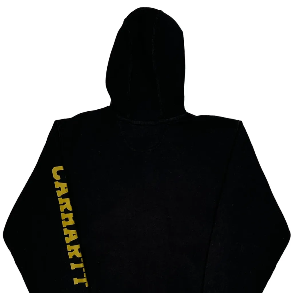 Carhartt Spellout Hoodie - Medium Black Cotton - Image 6