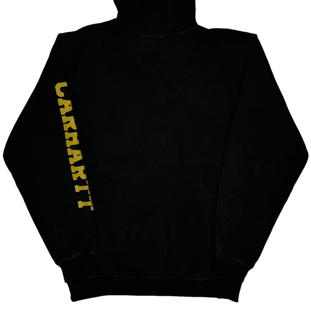 Carhartt Spellout Hoodie - Medium Black Cotton - Image 7
