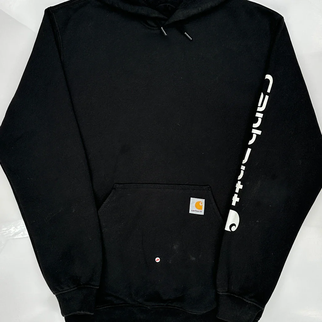 Carhartt Hoodie - Small Black Cotton - Image 3