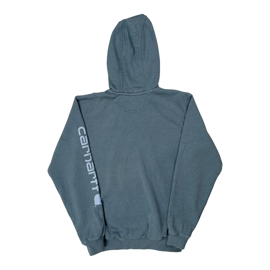 Carhartt Hoodie - Small Blue Cotton Blend - Image 2