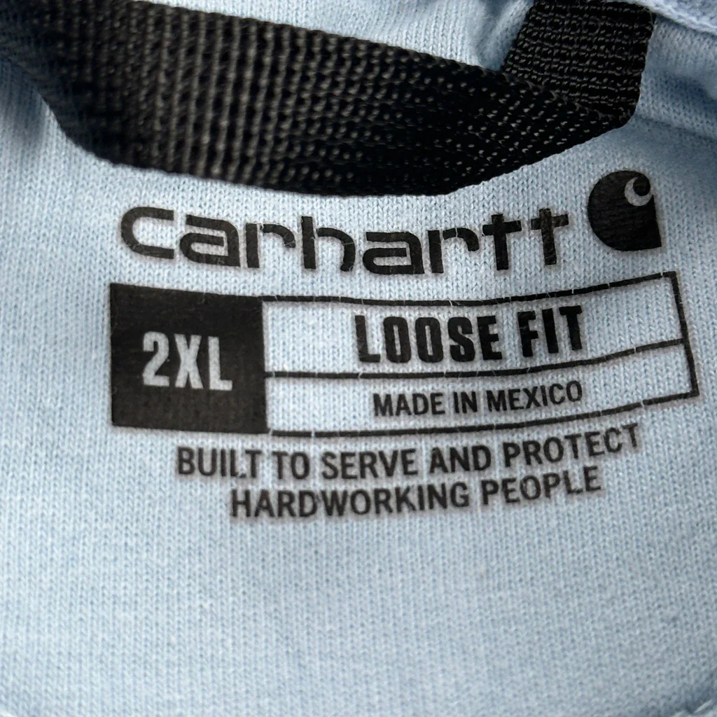 Carhartt Hoodie - 2XL Blue Cotton - Image 3