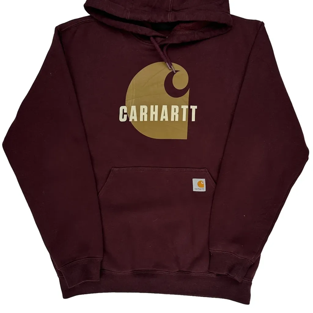 Carhartt Hoodie - Medium Burgundy Cotton - Image 5