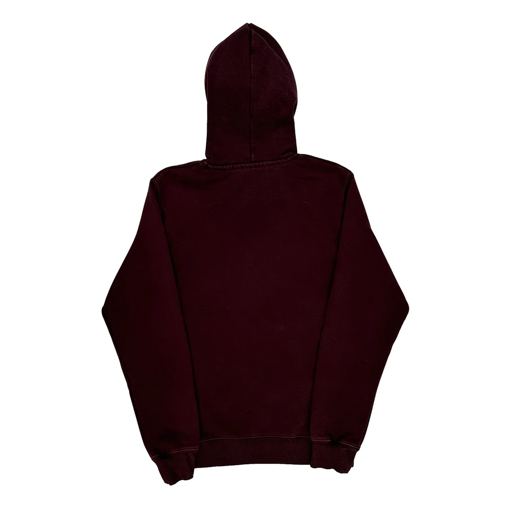 Carhartt Spellout Hoodie - Small Burgundy Cotton - Image 2