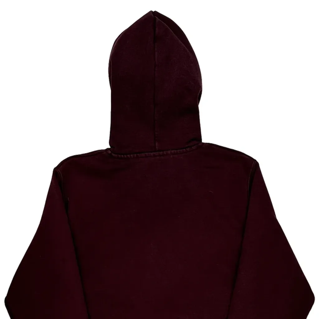 Carhartt Spellout Hoodie - Small Burgundy Cotton - Image 6