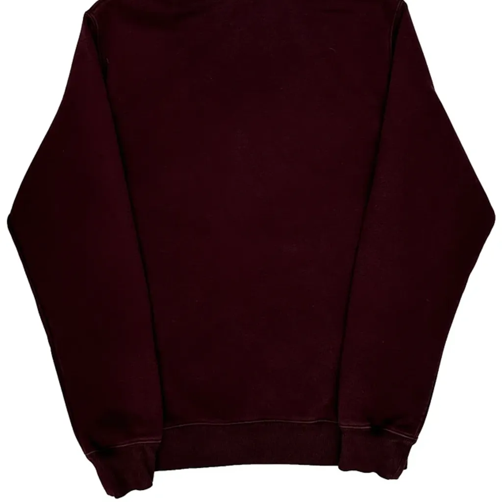 Carhartt Spellout Hoodie - Small Burgundy Cotton - Image 7