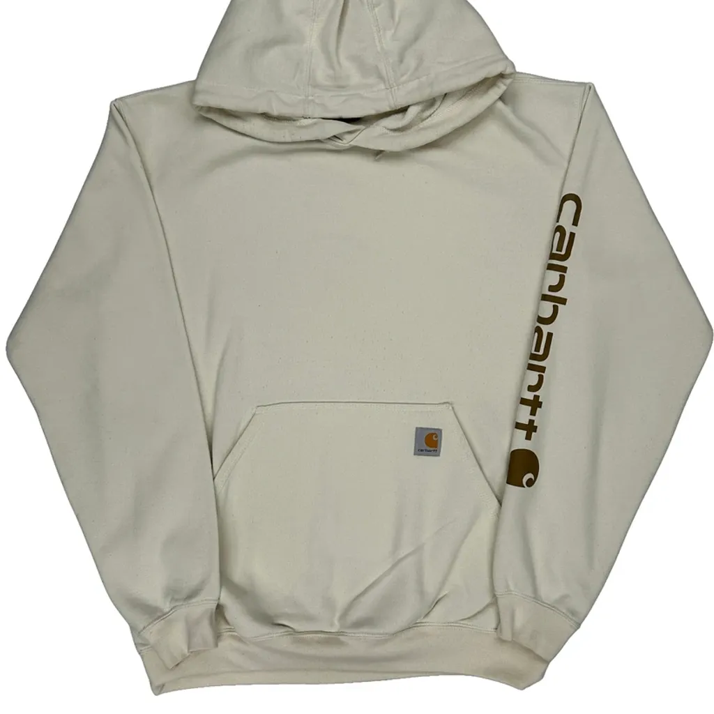 Carhartt Hoodie - Medium Cream Cotton - Image 4