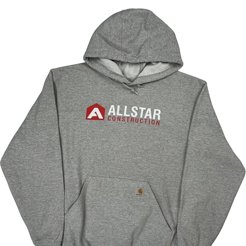 Carhartt Hoodie - Large Gray Cotton Blend - Image 4